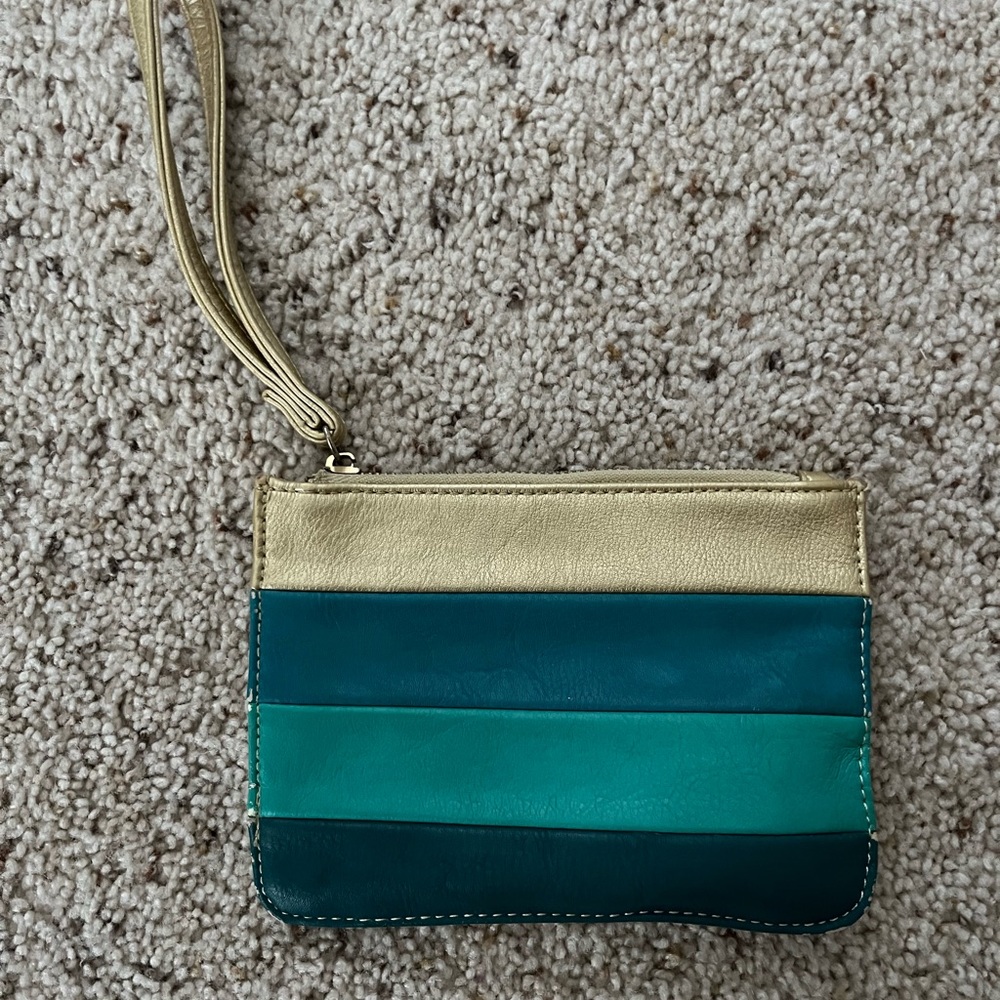 Faux leather clutch - colorful